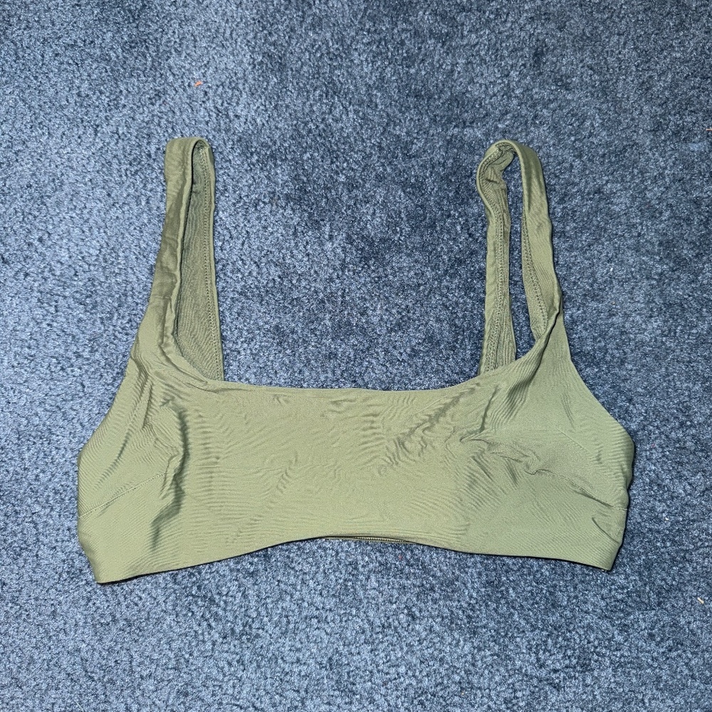 Aerie Green Scoop Bikini top